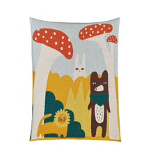 Load image into Gallery viewer, 100% Organic Cotton Mini Blanket - Trees and Creatures
