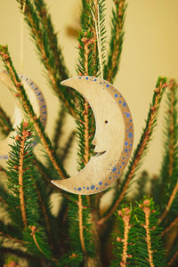 East End Press Board Decoration - Shimmering Man On The Moon