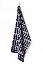 Load image into Gallery viewer, Cambridge Imprint - Cotton Tea Towel - Owls Indigo
