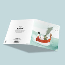 Load image into Gallery viewer, Square Greeting Card - Moomin - Boat
