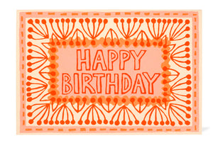 Greeting Card - Happy Birthday Neon  by Cambridge Imprint