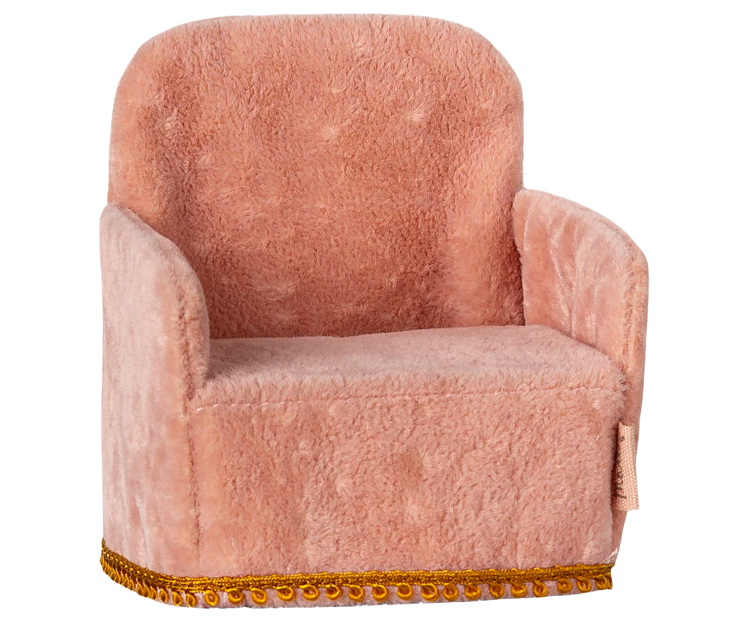 Maileg Chair Mouse - Rose Velvet