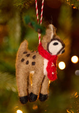 Load image into Gallery viewer, Embroidered Felt Reindeer Decoration
