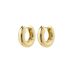 AICA Recycled Chunky Hoop Earrings Gold Plated by Pilgrim