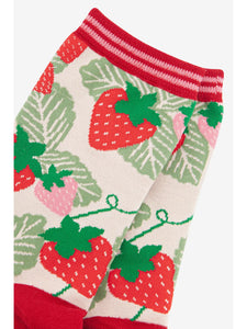Women’s Bamboo Socks - Strawberry by Sock Talk