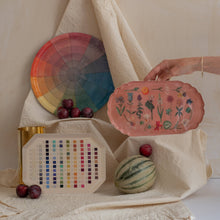 Load image into Gallery viewer, Scalloped Enamel Tray - Festival of Flowers
