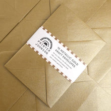Load image into Gallery viewer, Metallic gold kraft envelopes | 10 C6 notecard envelopes
