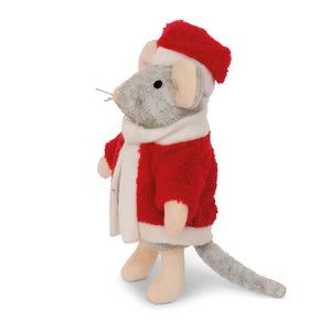 Sam & Julia Plush Mouse 12cm - Father Christmas