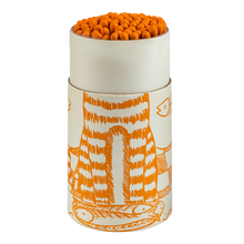 Load image into Gallery viewer, Cat and Mackerel | Large Cylinder - Safety Matches
