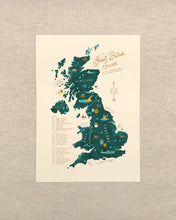 Load image into Gallery viewer, Oldfield Design Print - Great British Swim A3 Map Checklist
