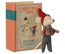 Load image into Gallery viewer, Maileg Christmas Baby Mouse - In Book

