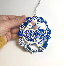 Load image into Gallery viewer, Greetings Card &amp; Letterpress Foiled Decoration - Doves
