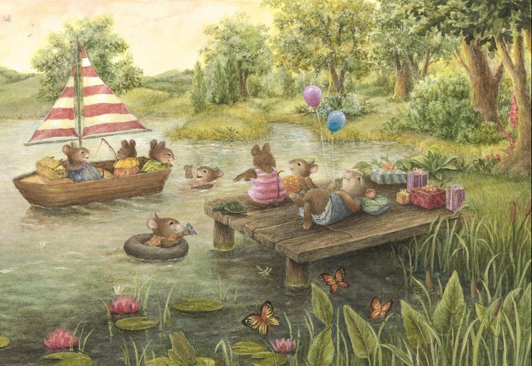 Pond Party Greeting Card by The Porch Fairies