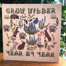 Load image into Gallery viewer, Birthday Card -  Grow Wilder Year by Year Meadow by Giverly Of Dunbar
