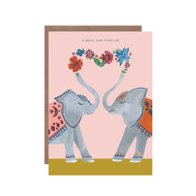 Load image into Gallery viewer, Elephant Floral Heart - Greeting Card by Hutch Cassidy
