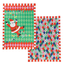 Load image into Gallery viewer, 2 Santa Christmas Tea Towels by Talking Tables

