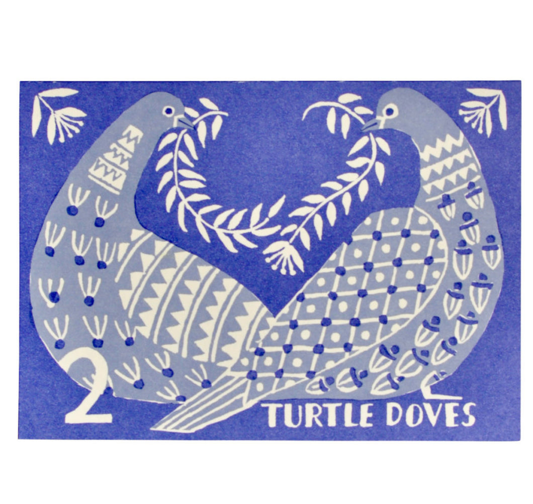 Christmas Card - Two Turtle Doves by Cambridge Imprint