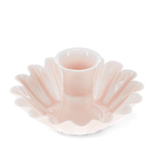 Load image into Gallery viewer, Enamel Cupped Flower Candle Holder - Pink

