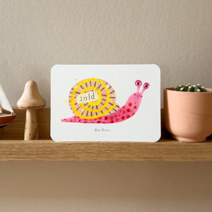 Oldfield Design Co New Home Card  -  Walk in the Rain - New Home Snail