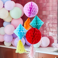 Load image into Gallery viewer, Bright Banquet Tassel Honeycombs - Pack of 4
