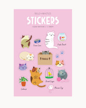 Load image into Gallery viewer, Cats Clear Stickers
