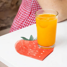 Load image into Gallery viewer, Talking Tables Shaped Napkin - Strawberry
