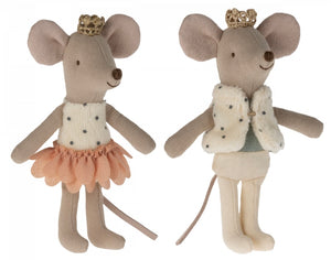 Maileg Royal Twins Mice in Matchbox - Pink