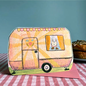 Laura Skilbeck Greetings Card - Caravan Dream Home