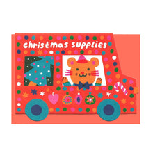 Load image into Gallery viewer, Die Cut Card - Christmas Van
