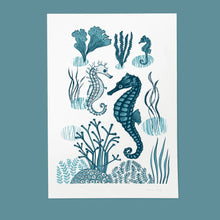 Load image into Gallery viewer, Seahorses A3 Print by Lush Designs
