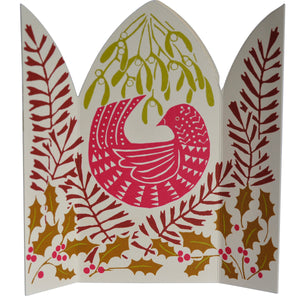 Extra Special Triptych Card - Hidden Winter Bird by Cambridge Imprint