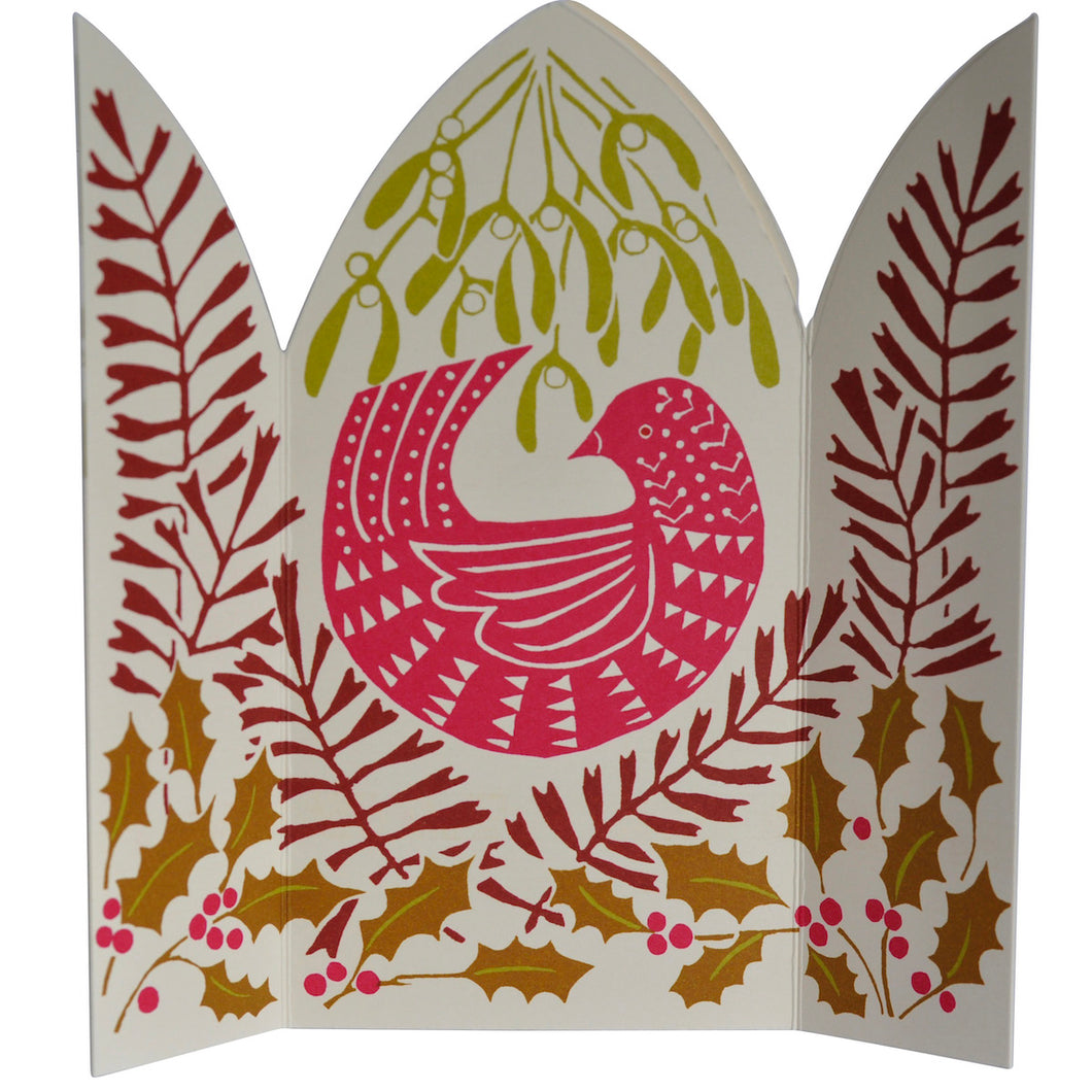Extra Special Triptych Card - Hidden Winter Bird by Cambridge Imprint
