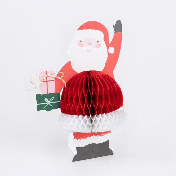 Meri Meri Christmas Card - Honeycomb Santa