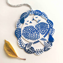 Load image into Gallery viewer, Greetings Card &amp; Letterpress Foiled Decoration - Doves
