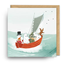Load image into Gallery viewer, Square Greeting Card - Moomin - Boat
