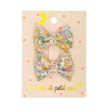 Load image into Gallery viewer, Luciale et petit pais - Set Of 2 Mini Butterfly Clips - Liberty Betsy Ann Lemon
