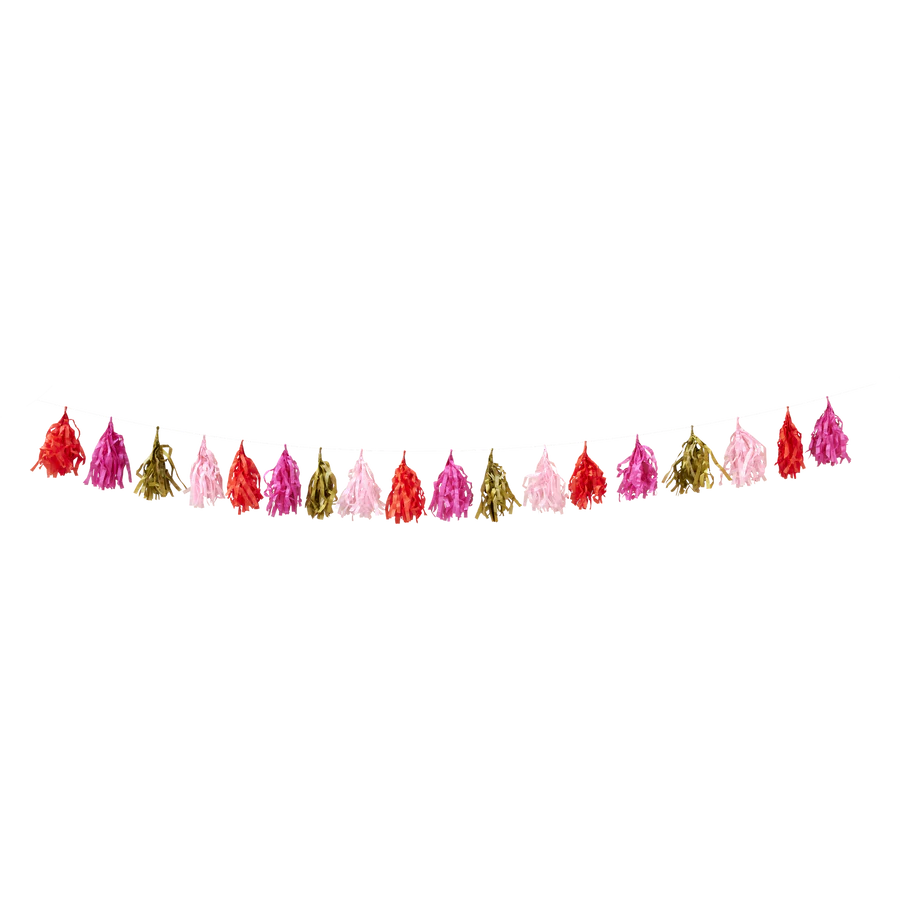 Rice DK - Paper Tassel Garland- Pink/Gold