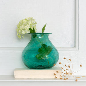 Kosi Vase Recycled Glass- Teal, By Grand Illusions