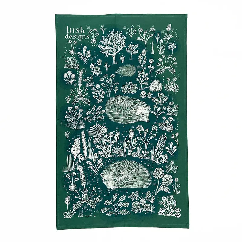 Hedgehog Tea Towel by Lush Designs