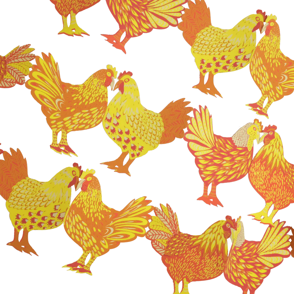 East End Press Concertina Paper  Garland - Chickens