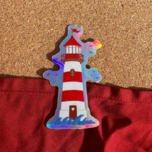 Load image into Gallery viewer, Light House Vinyl Holographic Sticker

