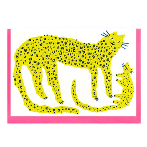 The Printed Peanut New Baby Card - Leopard & Cub