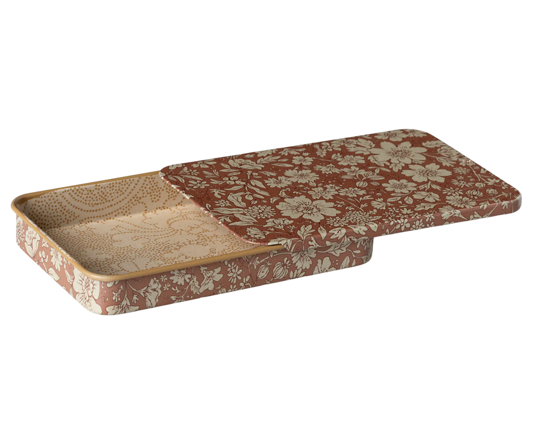 Maileg - Metal Box With Sliding Lid - Blossom Heather