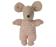 Load image into Gallery viewer, Maileg Sleepy Baby Mouse In Carry Cot - Rose
