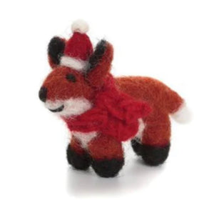 Mini Fox Decorations With Hat & Scarf by Amica Accessories Ltd