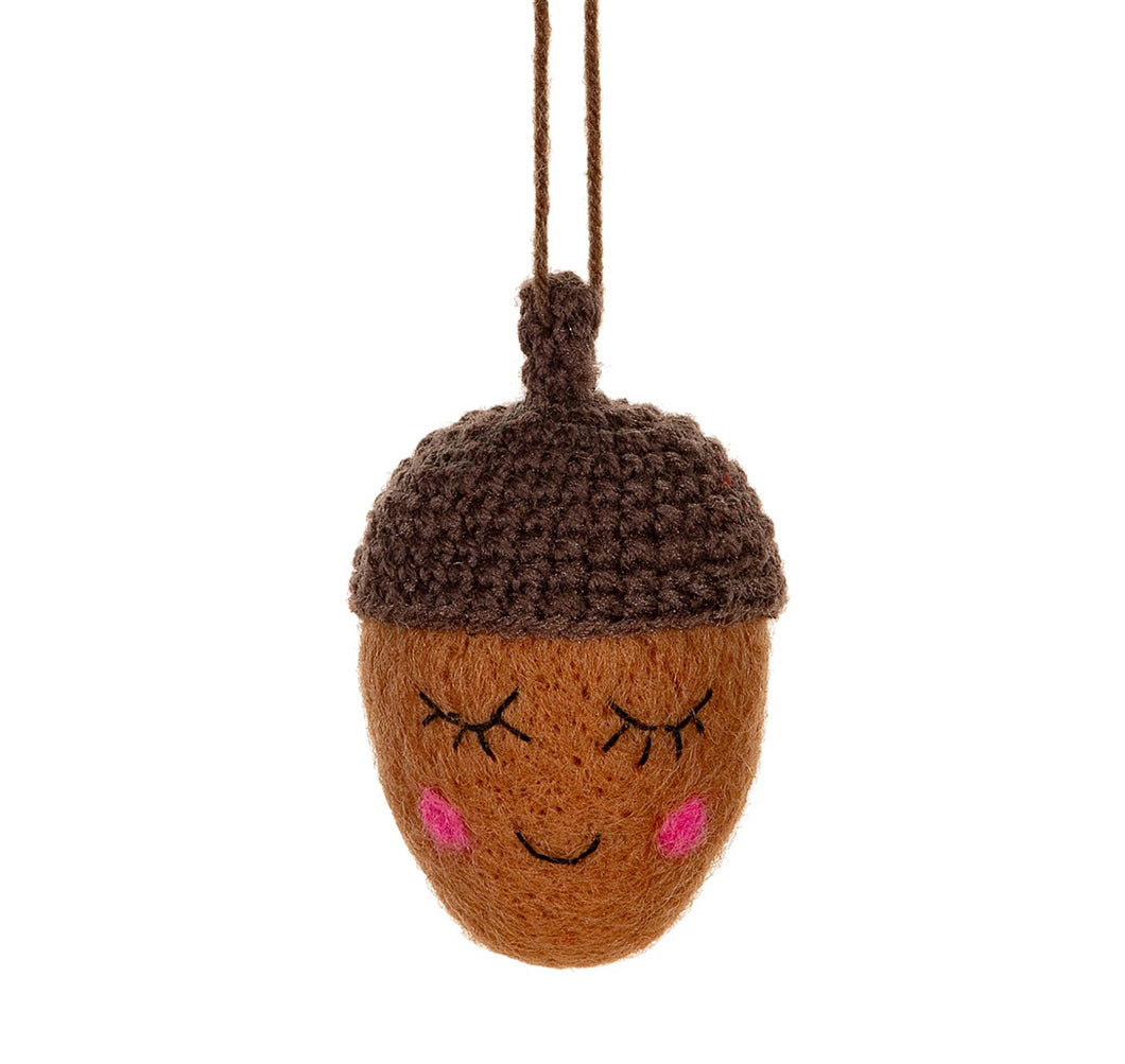 Felt Hanging Decoration - Happy Acorn