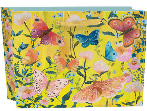 Roger la Borde Large Landscape Gift Bag - Butterfly Ball Sunshine