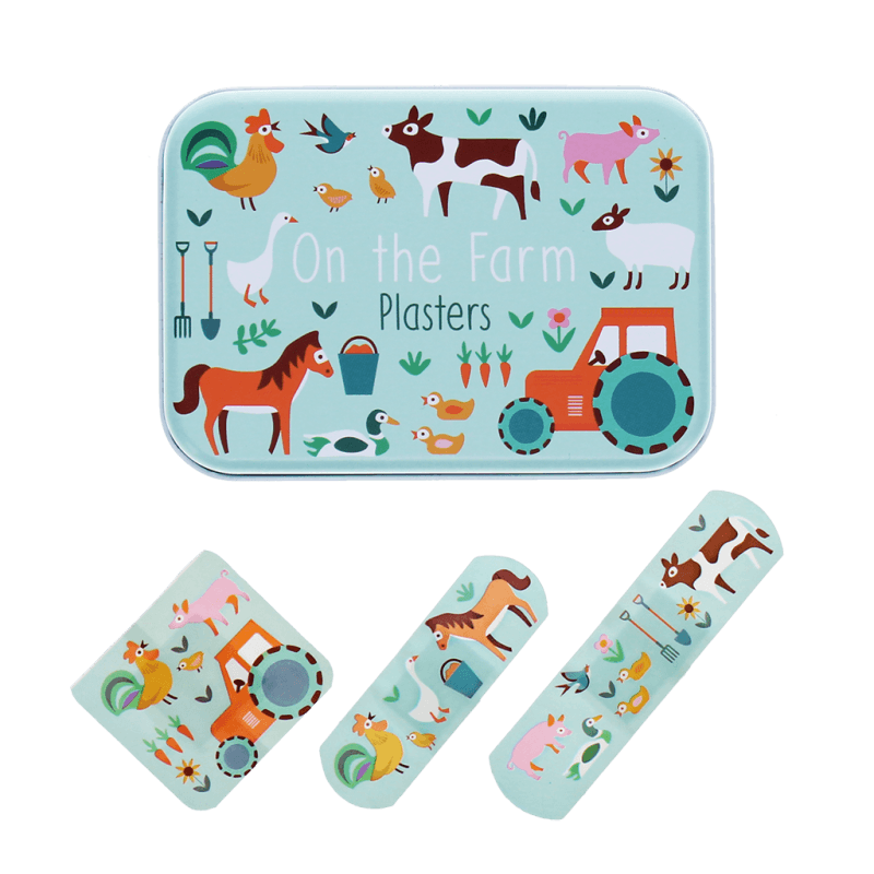 Tin Of 30 Plasters - On The Farm