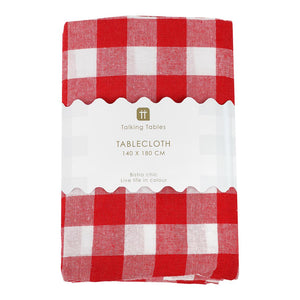 Talking Tables Tablecloth 140x180 cm - Red Gingham