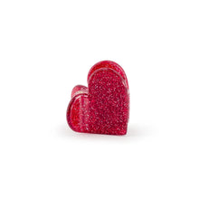 Load image into Gallery viewer, Luciale et petit pais Mini Heart Hair Clip - Red Glitter
